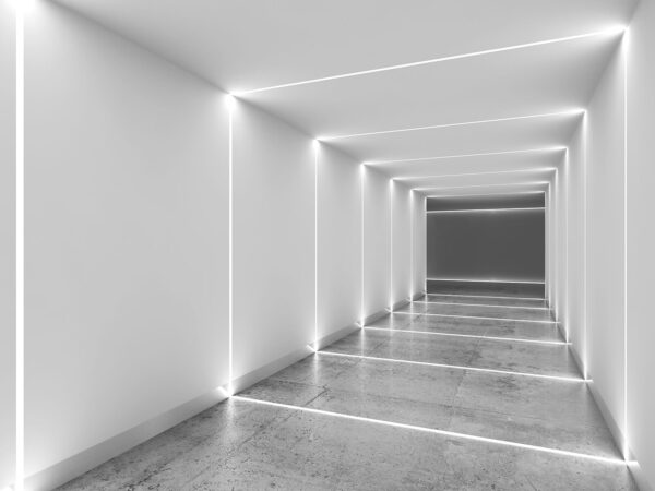 Couloir blanc avec lumières Couloir blanc avec lumières