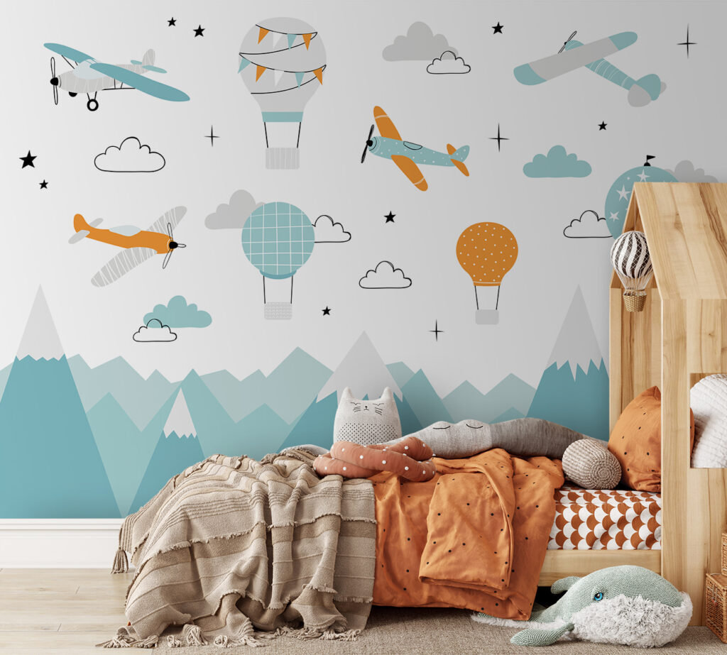u95042pir154 1024x923 - Papier peint avec des avions et des montgolfières - tegory