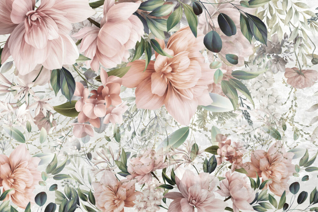 Délicate composition florale pastel. Délicate composition florale pastel.