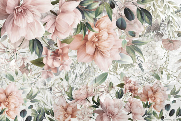 Délicate composition florale pastel. Délicate composition florale pastel.