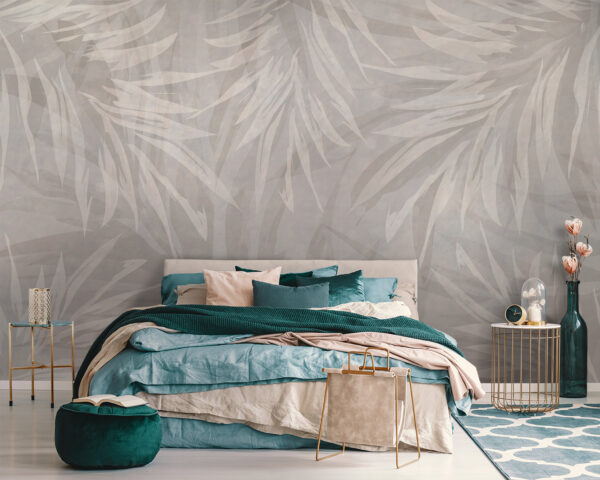 Motif floral blanc et gris Motif floral blanc et gris