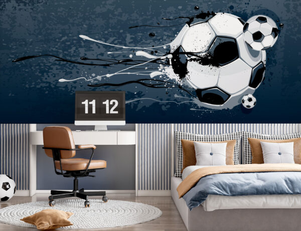 Ballon de football avec des éclaboussures de peinture Ballon de football avec des éclaboussures de peinture
