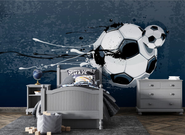 Ballon de football avec des éclaboussures de peinture Ballon de football avec des éclaboussures de peinture