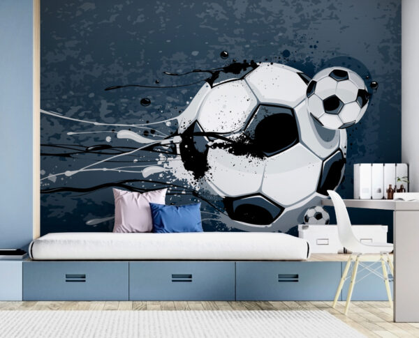Ballon de football avec des éclaboussures de peinture Ballon de football avec des éclaboussures de peinture