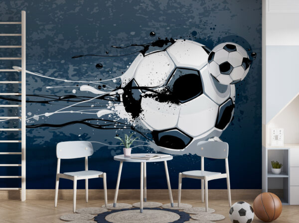 Ballon de football avec des éclaboussures de peinture Ballon de football avec des éclaboussures de peinture