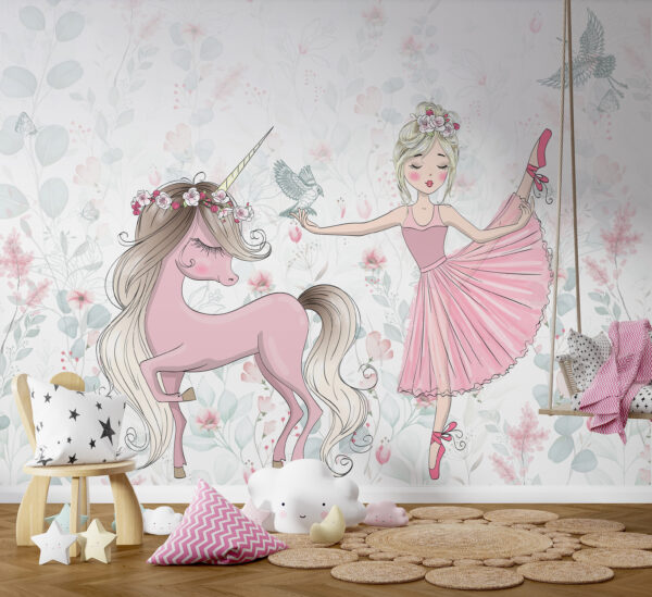 Licorne et fille Licorne et fille