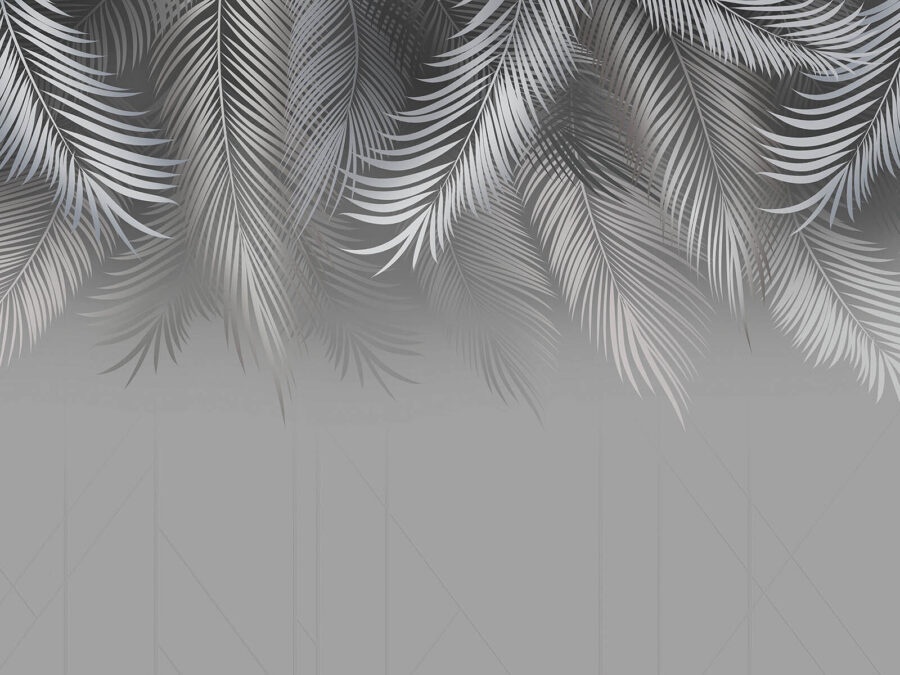 Fond gris et blanc avec des feuilles Fond gris et blanc avec des feuilles