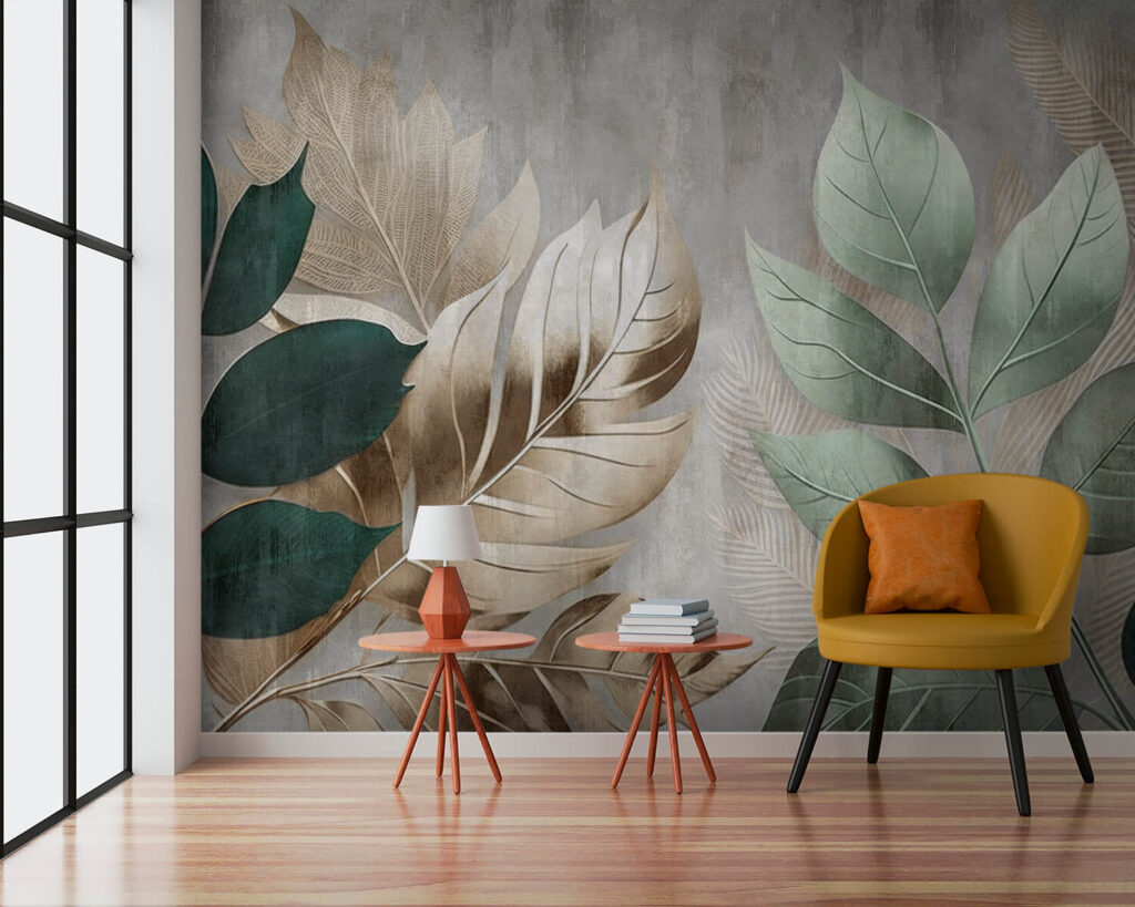 Elegant foliage against a textured background Elegant foliage against a textured background