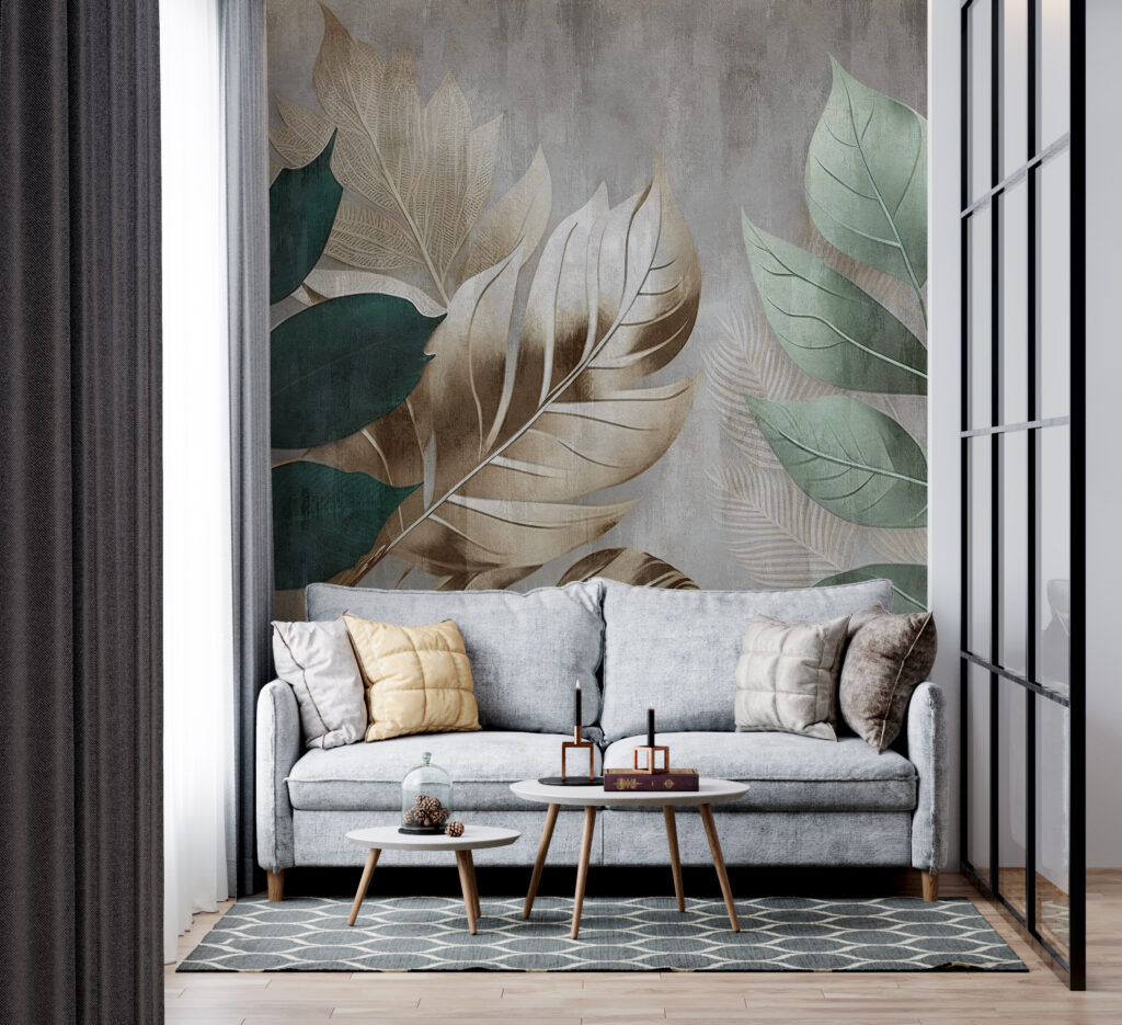 Elegant foliage against a textured background Elegant foliage against a textured background