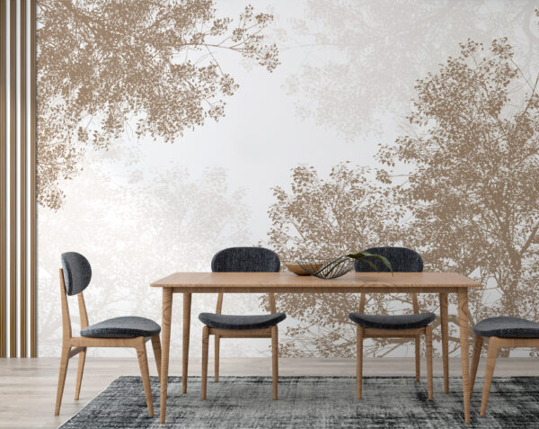 Groupe d'arbres avec des feuilles Groupe d'arbres avec des feuilles