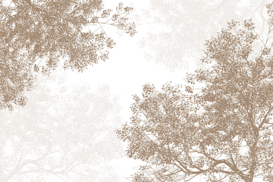 Groupe d'arbres avec des feuilles Groupe d'arbres avec des feuilles