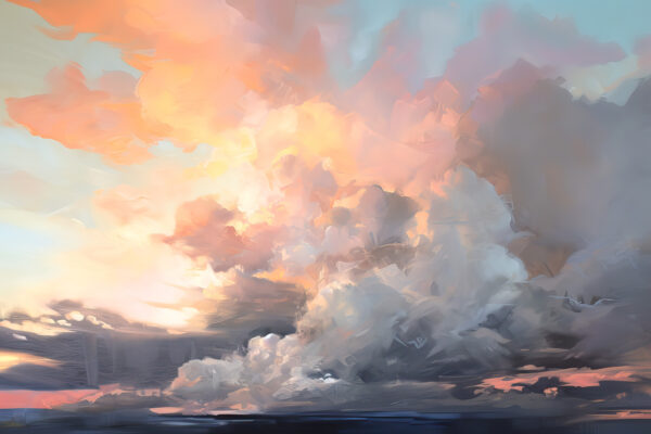 Nuages colorés dans le ciel Nuages colorés dans le ciel