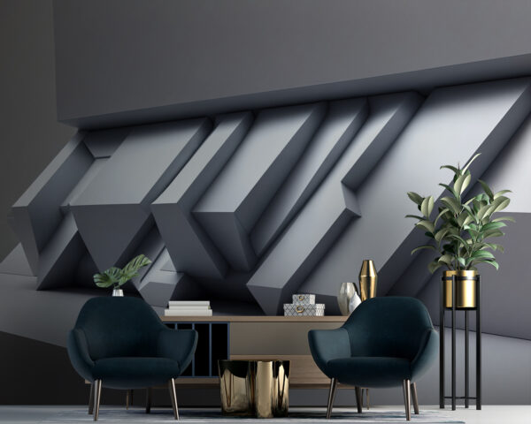 Mur blanc avec formes géométriques Mur blanc avec formes géométriques