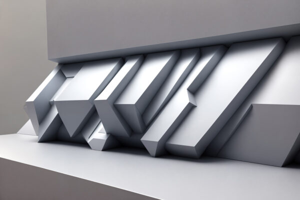 Mur blanc avec formes géométriques Mur blanc avec formes géométriques