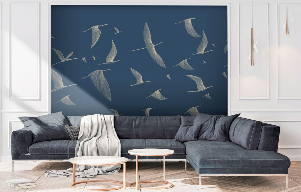 Group of birds flying