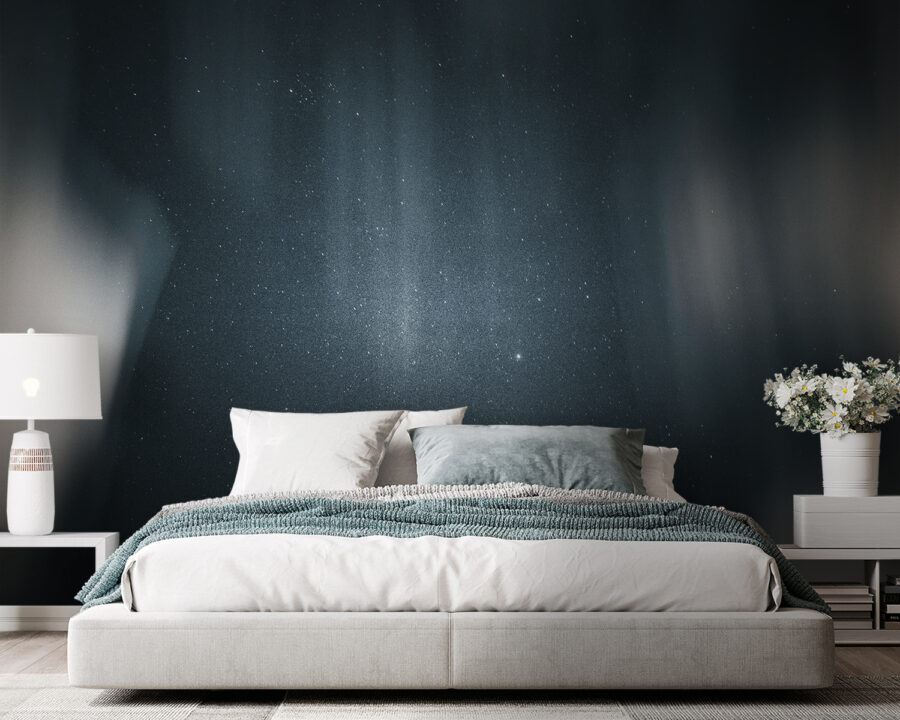 Un ciel noir avec des étoiles