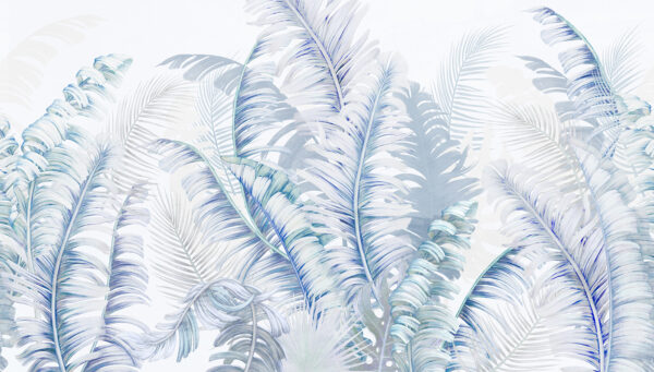 Lush ferns in soft pastel hues Lush ferns in soft pastel hues
