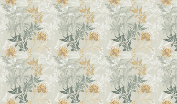 Un motif de feuilles et de fleurs Un motif de feuilles et de fleurs