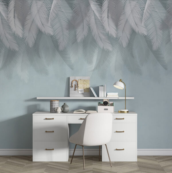 Plumes blanches sur fond bleu Plumes blanches sur fond bleu
