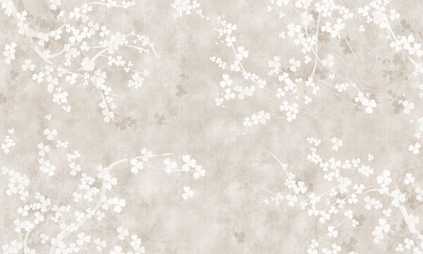 Fleurs blanches sur fond beige Fleurs blanches sur fond beige