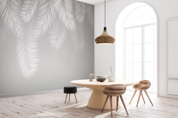 Plumes blanches sur fond gris Plumes blanches sur fond gris