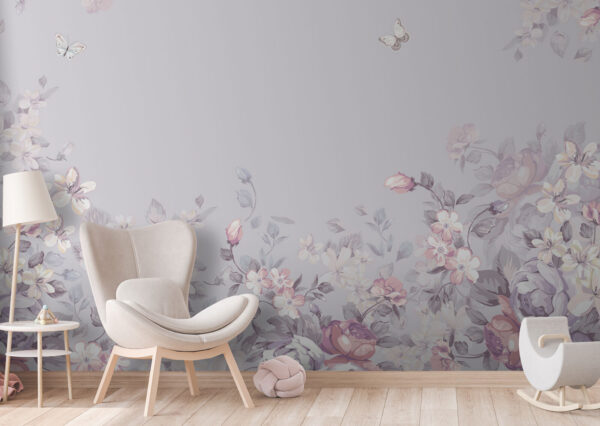 Motif floral avec papillons Motif floral avec papillons