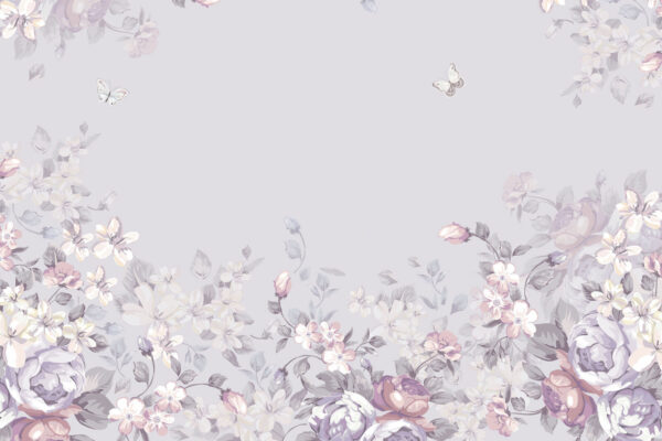 Motif floral avec papillons Motif floral avec papillons