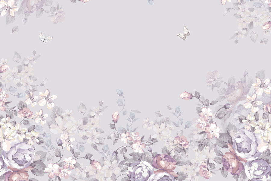 Motif floral avec papillons Motif floral avec papillons