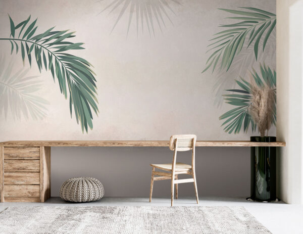 Vailla Lot De 3 Grandes Feuilles De Palmier - Décoration Murale 3D Bohème En Bois Pour Salon, Style Tropical