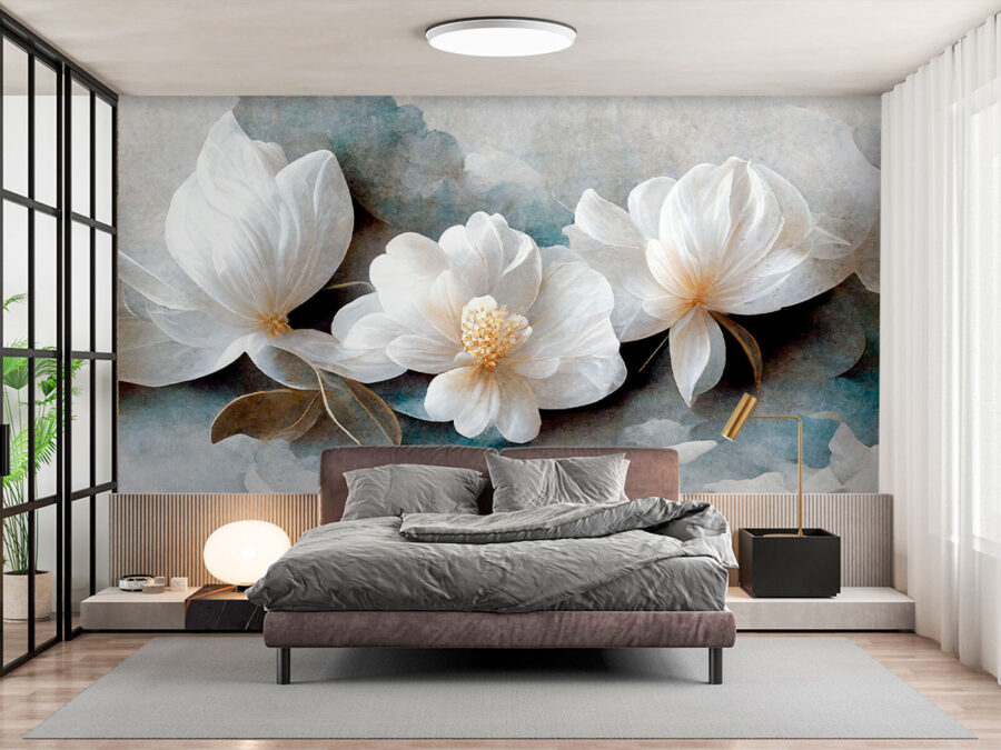 Groupe de fleurs blanches