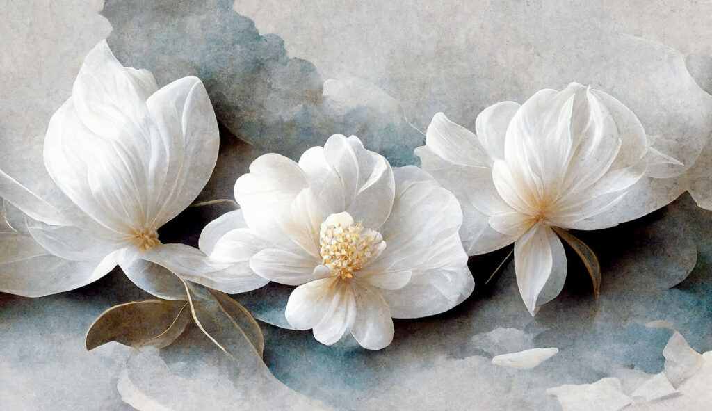 Groupe de fleurs blanches Groupe de fleurs blanches