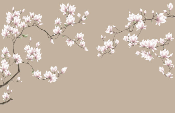 Groupe de fleurs blanches sur fond brun Groupe de fleurs blanches sur fond brun