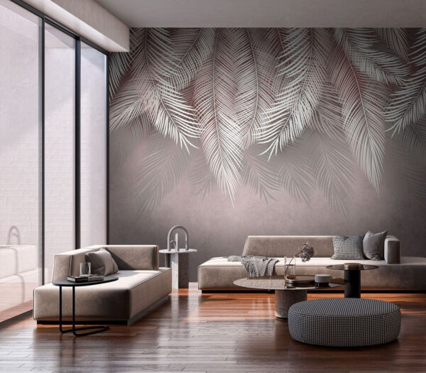 Des feuilles délicates sur une toile de fond douce Papier peint Des feuilles délicates sur une toile de fond douce