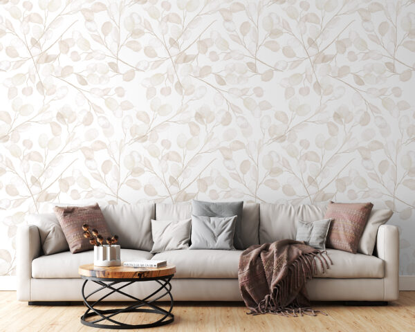 Motif de feuilles blanches Motif de feuilles blanches