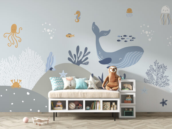 Baleine et poisson sous l'eau Baleine et poisson sous l'eau