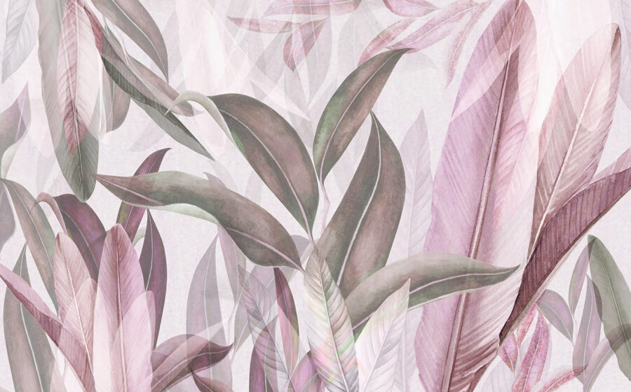 Feuilles délicates dans des teintes douces