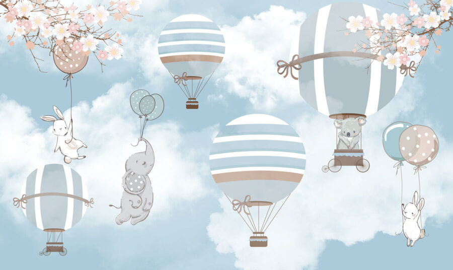 Groupe d'éléphants dans le ciel Groupe d'éléphants dans le ciel