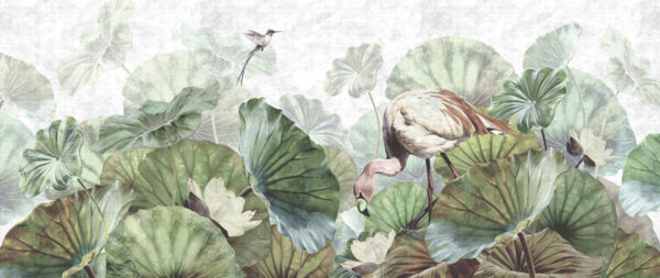 Oiseau et colibri dans un jardin Oiseau et colibri dans un jardin
