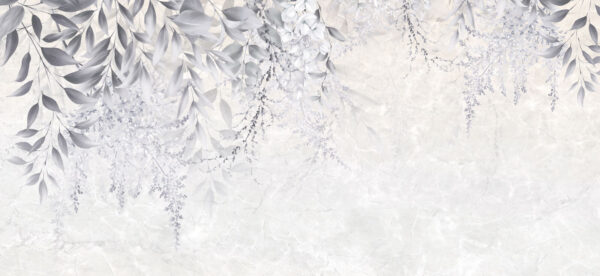 Motif floral blanc et gris Motif floral blanc et gris
