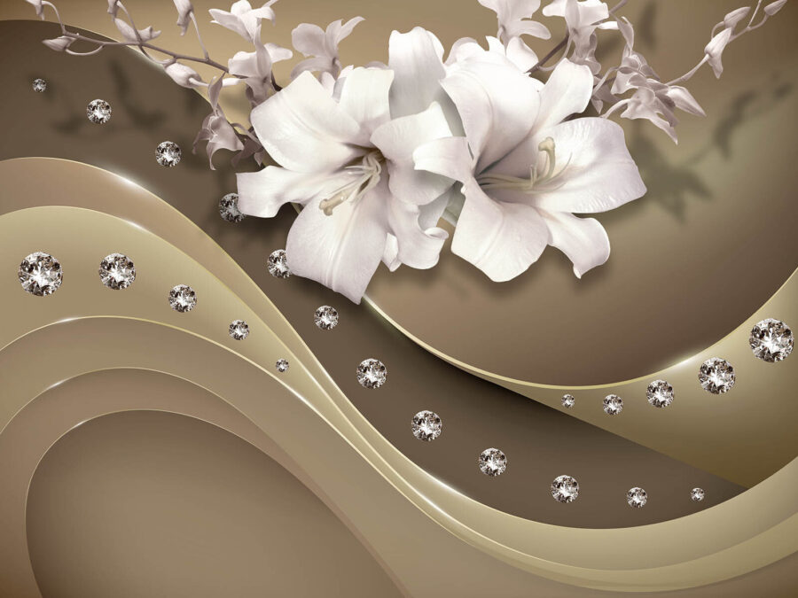 Papier peint Fleurs élégantes aux accents étincelants. – Image 4