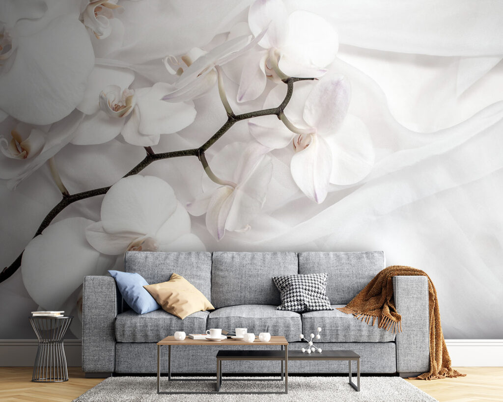 Orchidées blanches sur un tissu blanc u94056pig54 1024x819 - Orchidées blanches sur un tissu blanc