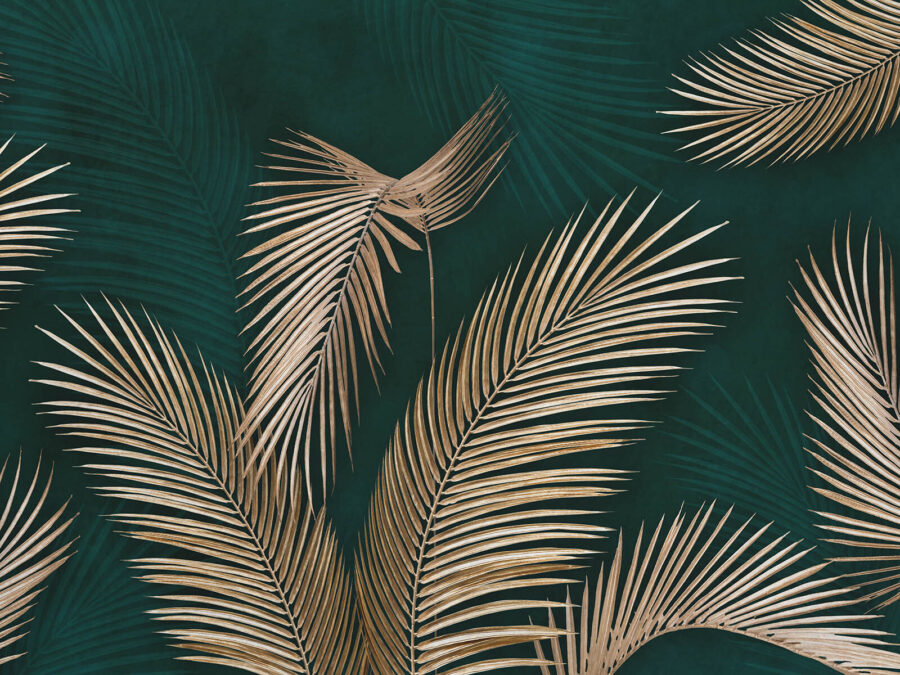 Papier peint Feuilles de palmier dans des tons élégants. – Image 4