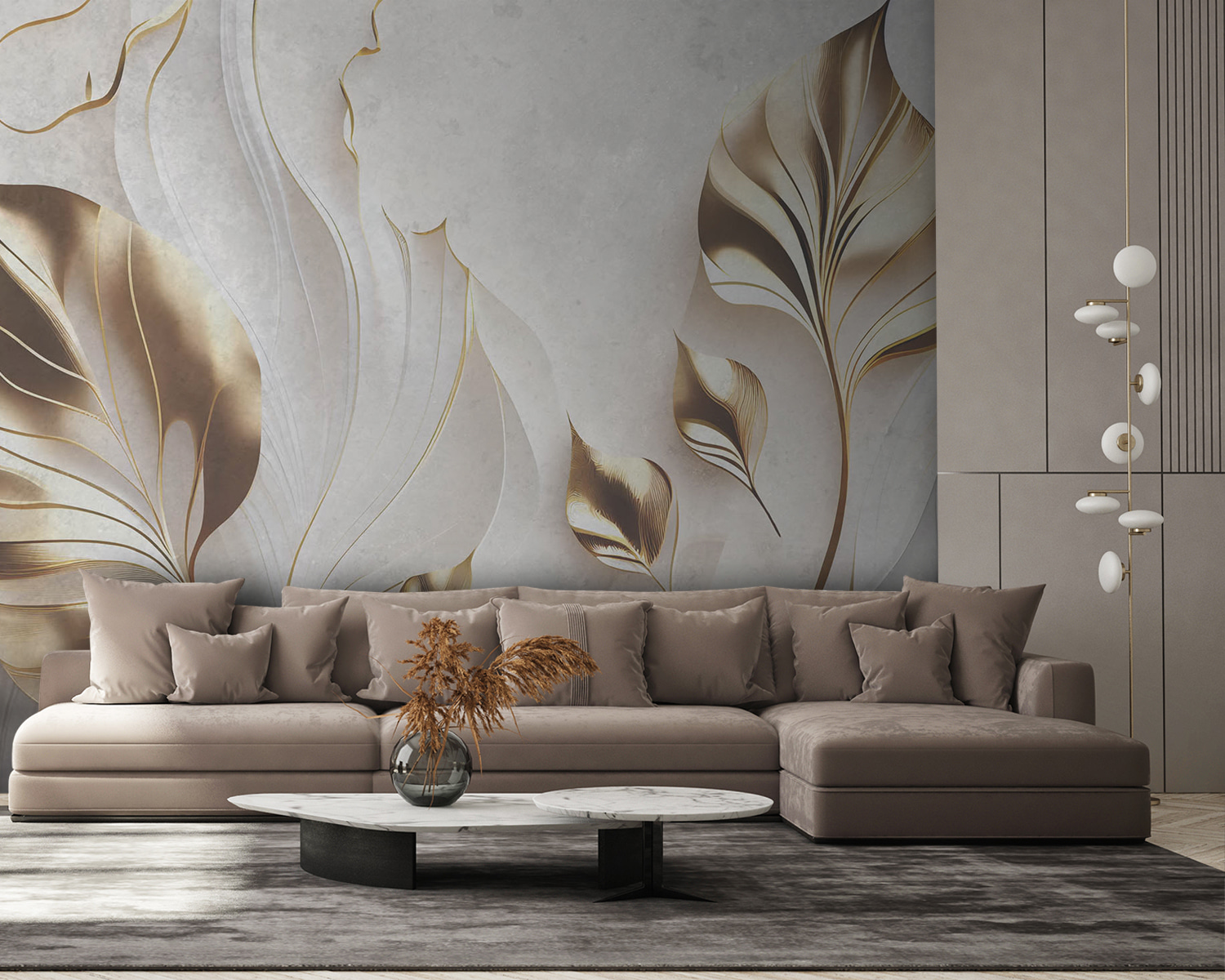 Elegant leaves on a textured background Elegant leaves on a textured background