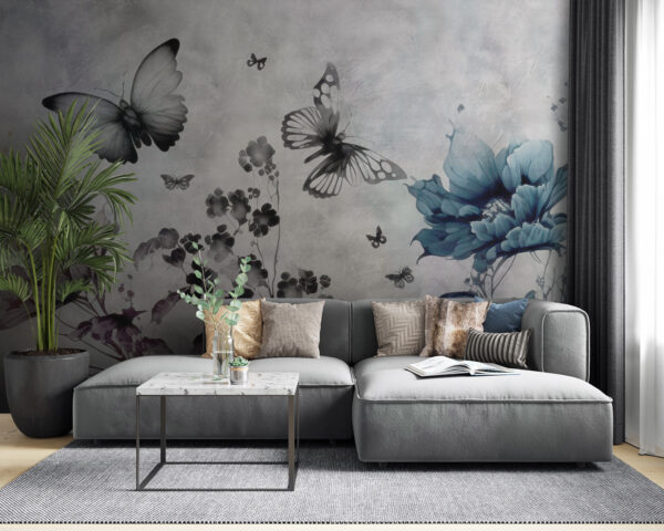 Papillons volant au-dessus des fleurs Papillons volant au-dessus des fleurs