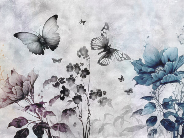 Papillons volant au-dessus des fleurs Papillons volant au-dessus des fleurs