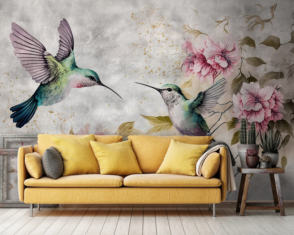 Peinture d'oiseaux et de fleurs u93994pig36 1024x819 - Peinture d'oiseaux et de fleurs
