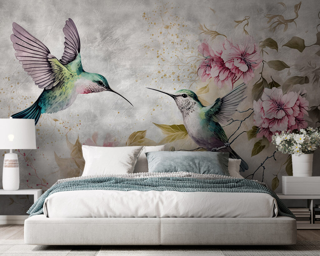 Peinture d'oiseaux et de fleurs u93994pib105m 1024x819 - Peinture d'oiseaux et de fleurs