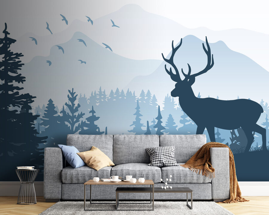 Cerf dans une forêt