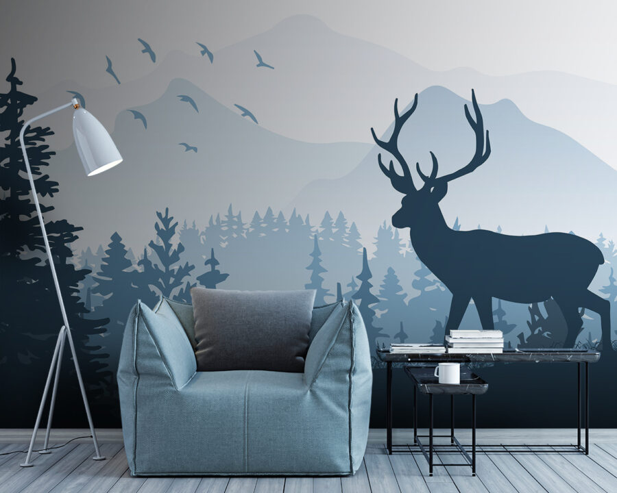 Cerf dans une forêt