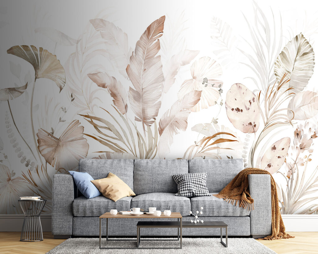 Elegant botanical elements in soft hues Elegant botanical elements in soft hues